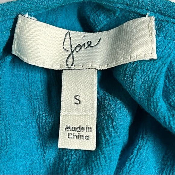 Joie Khan Peacock Blue Pullover Peasant Blouse - Picture 3 of 7